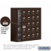 Salsbury Cell Phone Storage Locker - with Front Access Panel - 5 Door High Unit (8 Inch Deep Compartments) - 20 A Doors (19 usable) - Bronze - Surface Mounted - Resettable Combination Locks